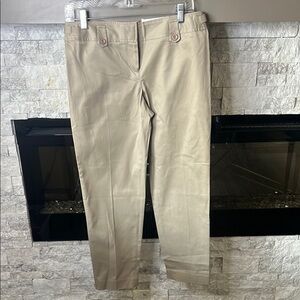 NWT LOFT Marisa Stretch Tan Slim-Leg Pants size 4